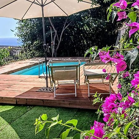 Flat With Panoramic Terrace And Private Pool Mt5X3 Apartman Taormina Kültér fotó