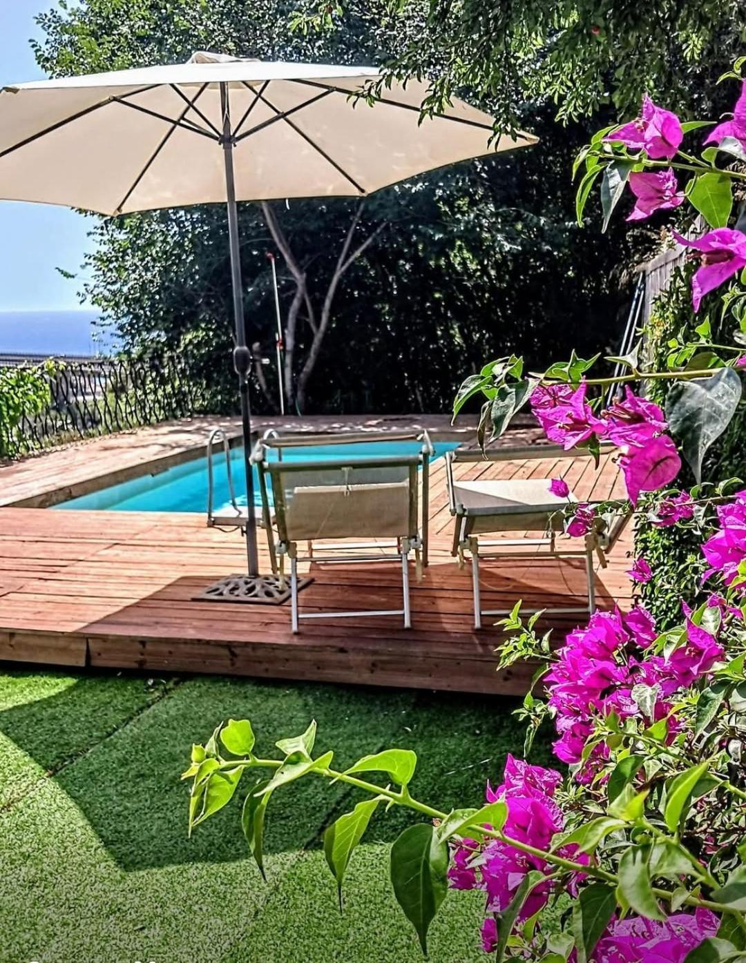Flat With Panoramic Terrace And Private Pool Mt5X3 Apartman Taormina Kültér fotó